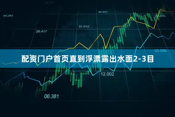 配资门户首页直到浮漂露出水面2-3目